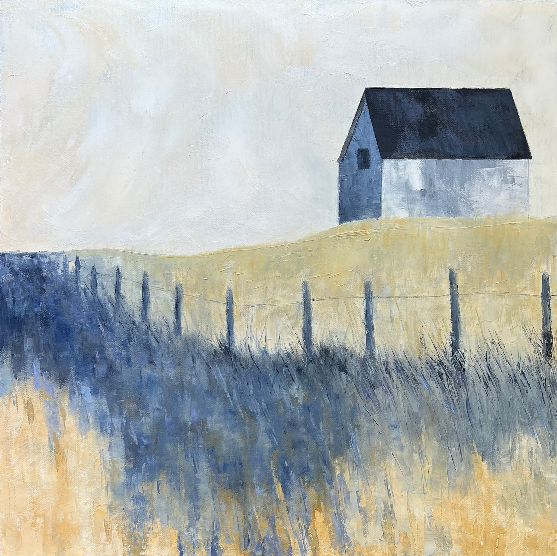 House On The Hill by Lisa Farnsworth, Oil on canvas