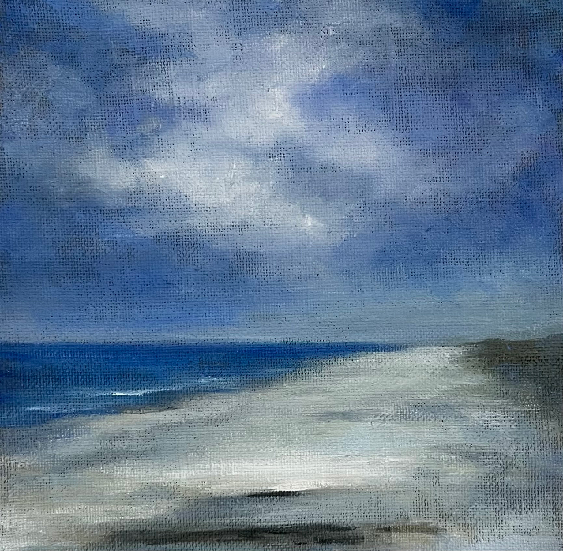 Beach Walk by Lisa Farnsworth, Oil on linen covered panel