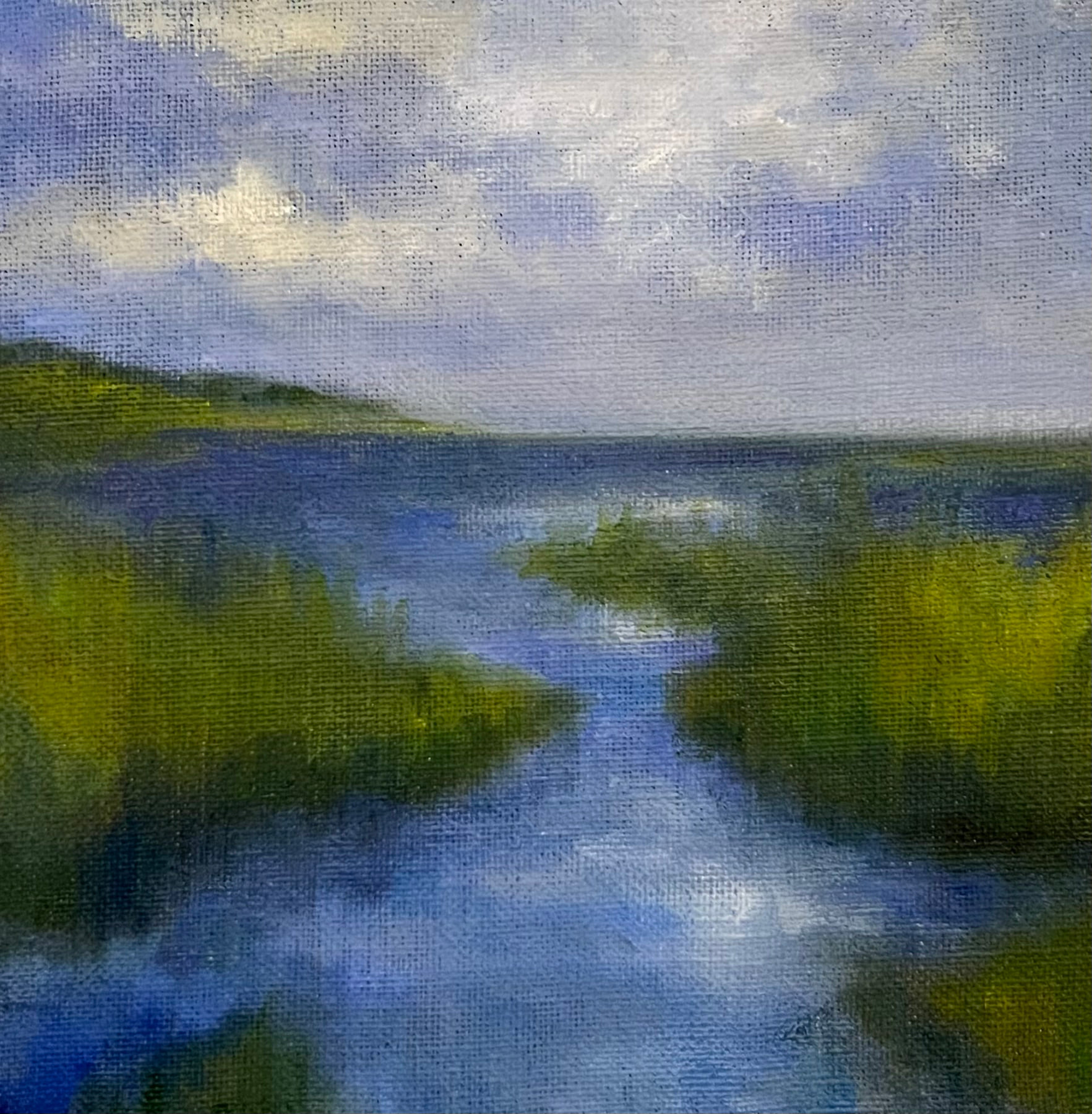 Blue Hourglass by Lisa Farnsworth, Oil on linen covered panel