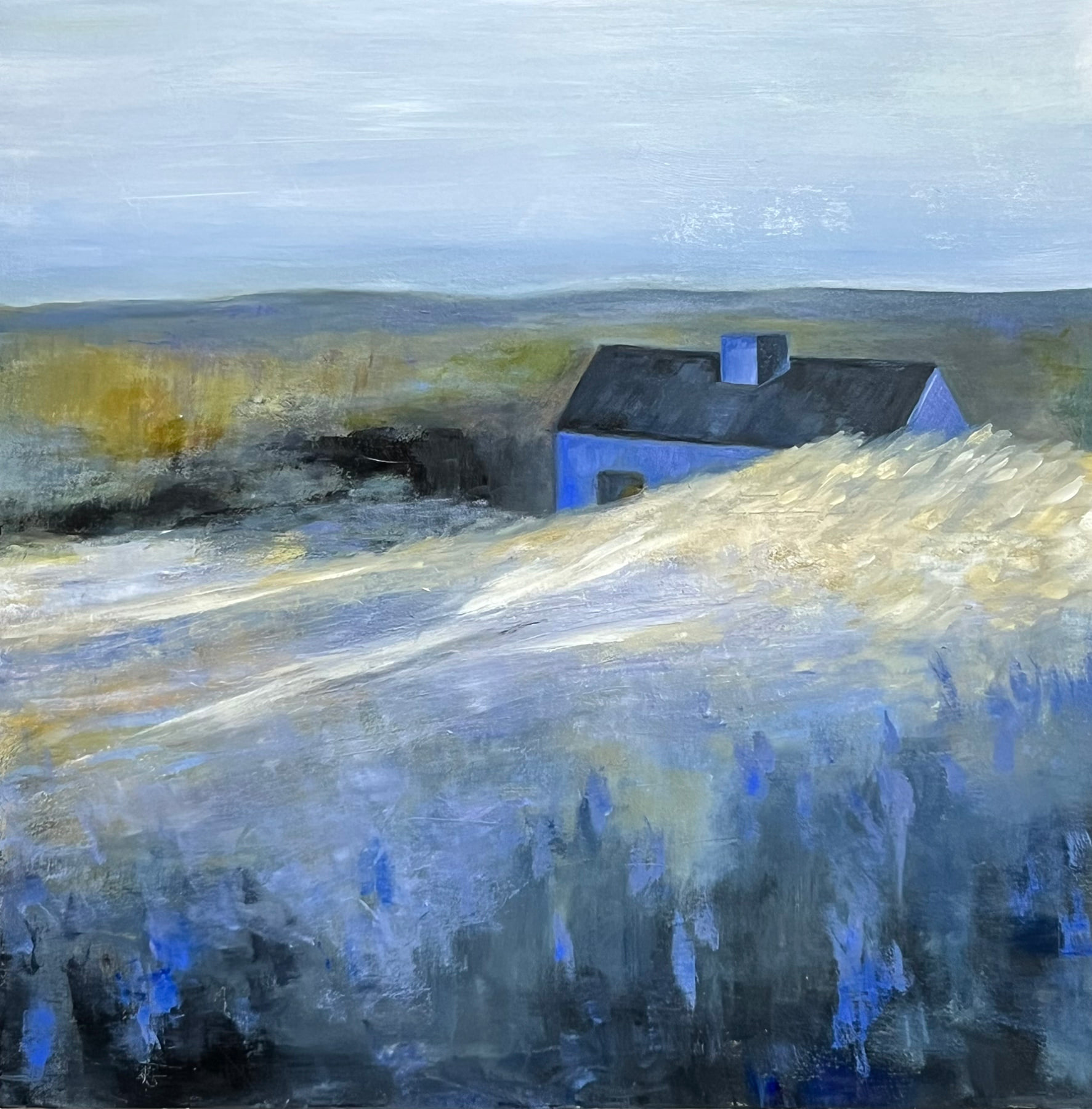 Blue House by Lisa Farnsworth, Oil on panel