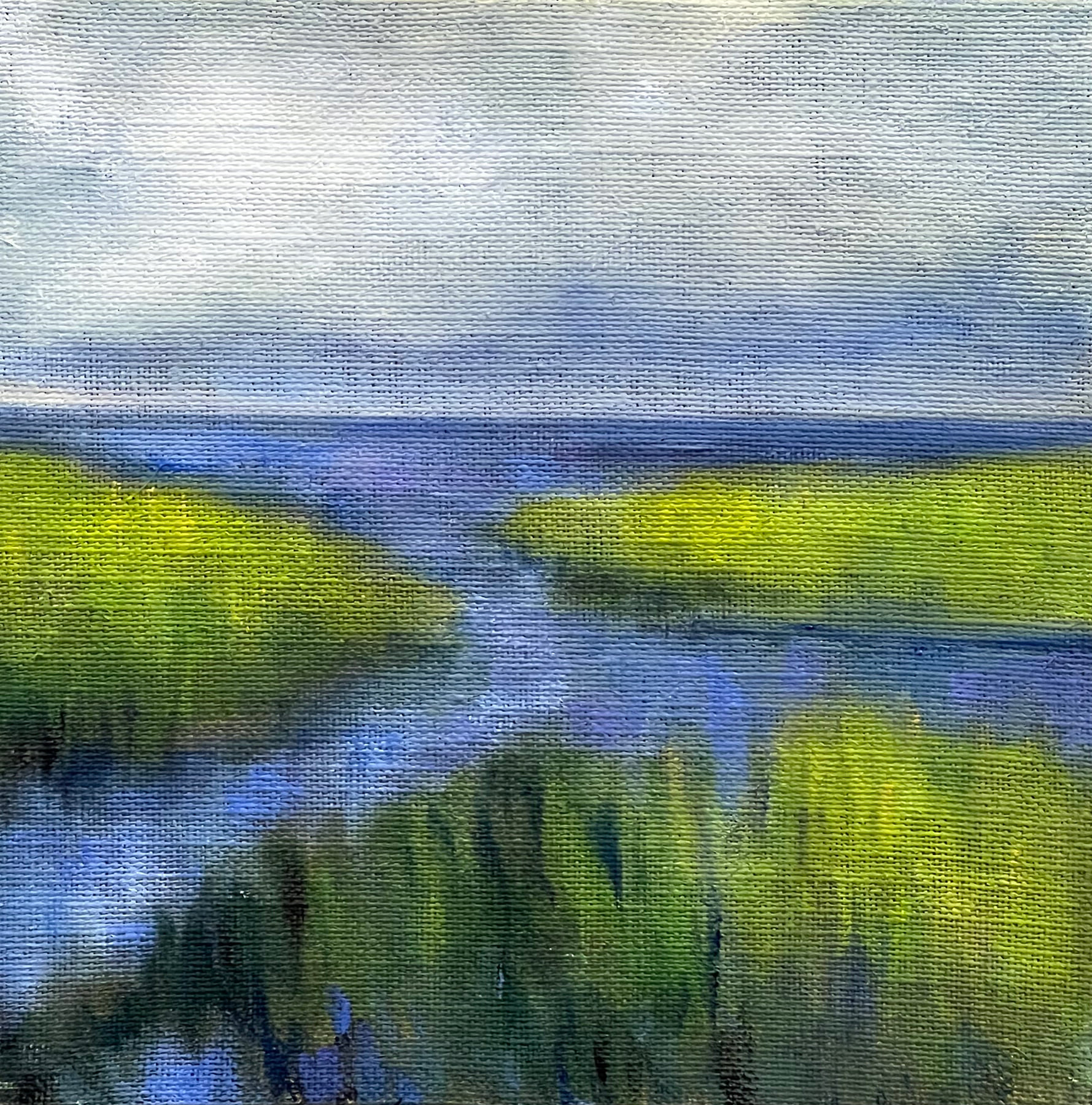 Purple Water by Lisa Farnsworth, Oil on linen covered panel