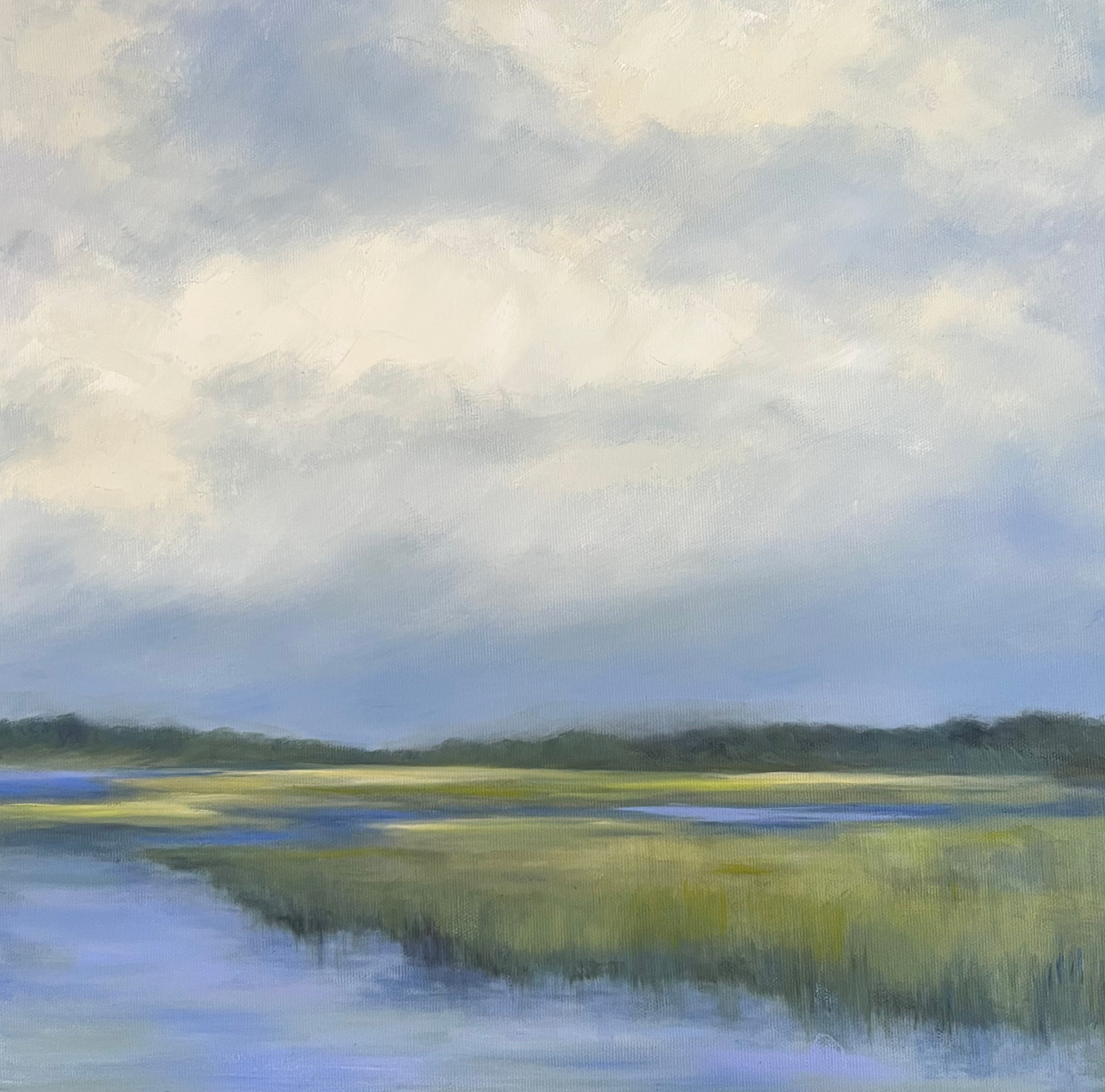 Quiet On The Marsh by Lisa Farnsworth, Oil on canvas
