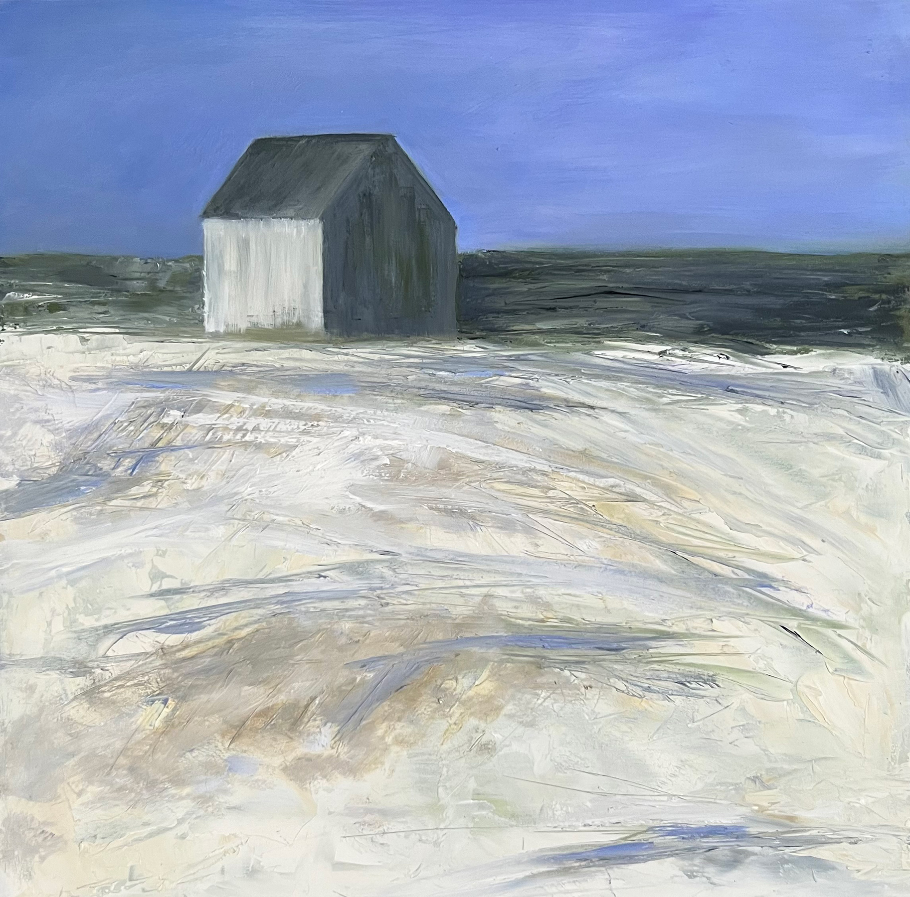 Snow House by Lisa Farnsworth, Oil on panel